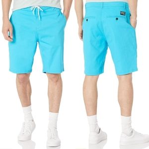 NWT Lrg Lifted Research Group mens Size 36 choppa two logo chino short blue